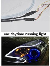 Hot! Car 12W LED*2 1 pairs color yellow lights with tears 12V 60cm Flexible Led Tube Car Lights 2024 - buy cheap