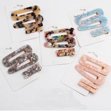 Japan Korea Colorful Leopard Print Hollow Square Waterdrop Hairpins Hair Clips For Women Hair Accessories Hairgrips Barrettes 2024 - buy cheap