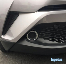Lapetus Chrome Front Bumper Fog Lights Lamp Decoration Frame Cover Trim Kit Fit For Toyota C-HR CHR 2016 2017 2018 2019 ABS 2024 - buy cheap