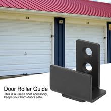 shower roller Black Carbon Steel Barn Door Hardware Moving Sliding Bottom Floor Wall Guides with Screws shower door bearings 2024 - buy cheap