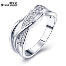 DreamCarnival 1989 Braided Wedding Rings for Women Twisted Classic Gold Color Anniversary Lovers Jewelry Drop Shipping YR6409 2024 - buy cheap