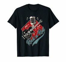 50S Rockabilly Clothing Swing 1950S Greaser Rocker Black Men 2019 Brand Clothing Tees Casual Male Designing Cheap T Shirts 2024 - buy cheap