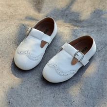 100% Cowhide Children's Shoes Genuine Leather Korean Girls Leather Shoes 2019 Spring and Autumn Girls Baby Soft Princess Shoes 2024 - buy cheap