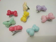 50pcs New!!! Pet Dog Grooming Accessories Handmade 2cm mini Cat Hair Bow Clip Pet Supplies mixed colors 2024 - buy cheap
