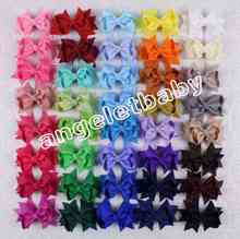 100pcs  Girls 3' Layered Ribbon Hair Bows clips Ponytail Holder hair ties Hair Accessories hairpin kids hair bobbles HD3411 2024 - buy cheap