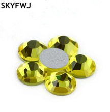 Crystal Citrine ss3-ss34 bag Nail Rhinestones Flat Back Non Hotfix Glitter Nail Stones,DIY 3d Nail Phones Decorations 2024 - buy cheap