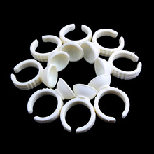 100 x Disposable Glue Holder Ring Pallet For Eyelash Extension Tattoo Pigment 2024 - buy cheap