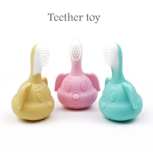 Silicone baby teether toothbrush baby molar rod teethers puppy silicone bite molar rod training toothbrush safe non-toxic 2024 - buy cheap