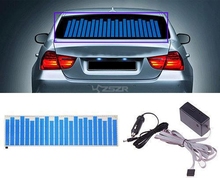 90x25cm Car Sticker Music Rhythm Blue LED Flash Light Sound Activated Equalizer Z2ADC001 2024 - buy cheap