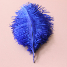 50Pcs 6-8''(15-20cm) High Quality New Style Real Natural blue  Ostrich Feathers Wedding Decoration 2024 - buy cheap