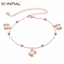 Sexy Beach Anklets Charm Crab Barefoot Chain Ankle Bracelet Foot Jewelry Anklets For Women Wholesale Accessories 2024 - buy cheap