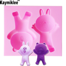 M1043 Bear Rabbit Candle Moulds Soap Mold Kitchen-Baking Resin Silicone Form Home Decoration 3D DIY Clay Craft Wax-Making 2024 - buy cheap