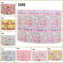 hot sales 10/20/50/100 yards 7/8" 22mm Japanese cartoon dog ribbon printed grograin ribbon Free shipping 2024 - buy cheap