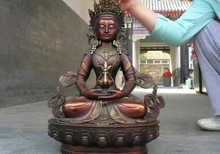 USPS a EE. UU. S0783 18, estatua de budismo tibetano, cobre, bronce rojo, longevidad, Amitayus, Buda kwan-yin 2024 - compra barato