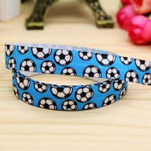 5/8'' Free shipping Fold Elastic FOE football printed headband headwear hairband diy decoration wholesale OEM B1359 2024 - buy cheap