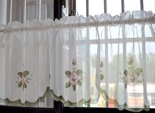 Embroidered finished products short head curtain coffee kitchen curtain decoration tulle sheer curtain for kitchen window 2024 - buy cheap