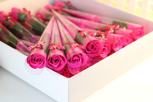 Красное розовое красное синее фиолетовое мыло цветок розы для ванной тела романтическое мыло лепестки Свадебные украшения подарки 2024 - купить недорого