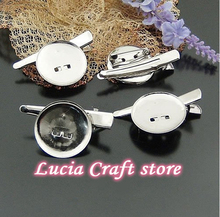 SALE! 19/23/30MM Silver Clip DIY Brooch Back Base With Clip  For Brooch And Hair Jewelry Garment G1201 2024 - buy cheap
