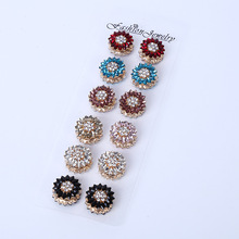 women flower magnet muslim brooches floral crystal hijab pins shawl scarves scarf pins clip for women girls 48pcs/lot 2024 - buy cheap