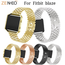 Pulseira de metal masculino para fitbit blaze pulseira de relógio inteligente pulseira de substituição para fitbit blaze pulseira de relógio 2024 - compre barato