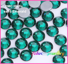 Free Shipping! 1440pcs/Lot, ss16 (3.8-4.0mm) High Quality DMC Emerald Iron On Rhinestones / Hot fix Rhinestones 2024 - купить недорого