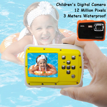 Cámara Digital de dibujos animados para niños, Mini cámara HD de 12M, 32G, LCD, regalos de cumpleaños, foto subacuática, impermeable, antigolpes, juguete de natación 2024 - compra barato