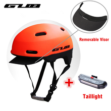 GUB New City Road Cycling Helmet With Taillights Safety MTB Removable Visor Bike Helmets Urban Leisure Helmet BMX Cap Casque Vtt 2024 - buy cheap