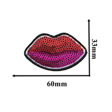 10 Pieces/lot Small Lips Sequined Iron on Patches for Clothes Red and Purple Mouth Sequins Applique Patch DIY Sewing Repair 2024 - buy cheap