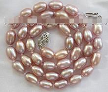 Impresionante 9-10mm barroco púrpura agua dulce cultivado collar de perlas s1038 2024 - compra barato