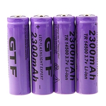 GTF 4pcs 14500 Batteries 3.7V 2300mAh Li-ion Rechargeable Battery for LED Flashlight Torch 3.7V 14500 Rechargeable Battria 2024 - buy cheap