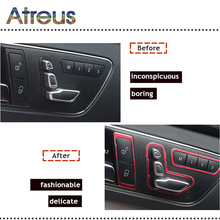 6PC Car Seat Adjust Button Frame Stickers For Mercedes W204 W205 W212 W218 X204 X166 For Mercedes Benz C E GLK Class Accessories 2024 - buy cheap