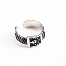 Mini cinto retrô original de memória para sola, prata esterlina 925 tamanho reduzido, anéis de abertura sri373 2024 - compre barato