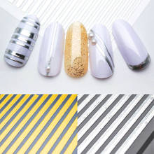 1 Sheet Gold Striping Tape 3D Nail Stickers Decoration Adhesive Stripe Lines Nail Art Stickers Manicure Nail Art Decals ZJT3014 2024 - buy cheap