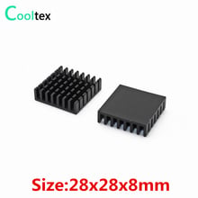 100 pcs dissipador De Alumínio Extrudado dissipador de calor do radiador 28x28x8mm para o Chip Eletrônico IC LED COOLER refrigeração 2024 - compre barato