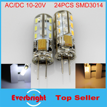 10 pcs/lot G4 Led Bulb Crystal Lamp 24 Leds SMD3014 3W AC/DC 12V 360 Degree Led Corn Light Cool/ Warm White Replace Halogen Lamp 2024 - buy cheap