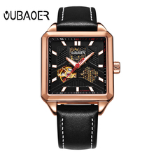 OUBAOER Luxury Top Brand Men's Sports Automatic Watch Men Unique Luminous Designer Leather Mechanical Watch Man Gold Clock male 2024 - buy cheap