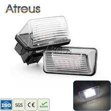 Atreus Car LED License Plate Lights 12V For Peugeot 307 206 207 306 308 Citroen C4 C5 C3 XSARA White SMD LED Number Plate Lamp 2024 - buy cheap