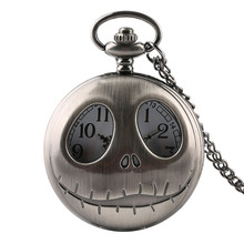 Reloj de bolsillo de cuarzo para hombre y mujer, pulsera con diseño único, con diseño de Calavera, regalo para niños 2024 - compra barato