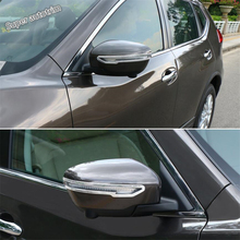 Lapetus-tira de decoración lateral para espejo retrovisor de puerta, embellecedor para Nissan Rogue/x-trail 2014-2020/brillante con apariencia de fibra de carbono 2024 - compra barato