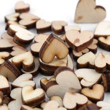 Lot 100pcs 4 Sizes Mixed Rustic Wooden Love Heart Wedding Table Scatter Decoration Craft Accessories Home Party Decor 2024 - buy cheap