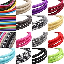 2m,3m,5m, 10m VDE certified 2 core Round Textile Electrical Wire Color Braided Wire Fabric Cable Vintage Lamp Power Cord 2024 - buy cheap