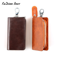 KUDIAN BEAR-Funda de cuero PU minimalista para Llaves de coche para hombre y mujer, organizador de Llaves, billetera lisa, Porta Llaves, BID112 PM49 2024 - compra barato