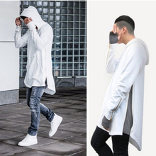 Men Hooded Sweatshirts Fashion Europe America High Street Lrregular Hem Hoodies Jacket Long Sleeve Cloak Male Hooded Pullover 2024 - buy cheap