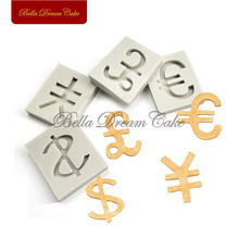 Currency Symbol Dollar/EUR/GBP/RMB Shape Silicone Mold Chocolate Fondant Molds Gumpaste Moulds DIY Cake Decorating Tool Bakeware 2024 - buy cheap