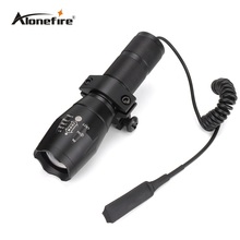 AloneFire G700 Tactical hunting Pistol flash light torch CREE LED light zoomable Waterproof Flashlight+scope mount+Remote Switch 2024 - buy cheap