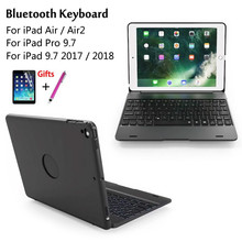 Carcasa de teclado Bluetooth inalámbrico para IPad 9,7 2017 2018 funda protectora de plástico ABS para IPad 5 / 6 / Air 2 / Pro 9,7 + regalo 2024 - compra barato