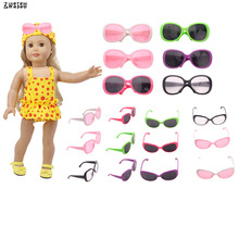 ZWSISU Fashion 12 Pcs Doll Swimsuit Sunglasses Fit 18 Inch American Doll & 43 Cm Baby Doll Accessories For Generation Girl`s Toy 2024 - buy cheap