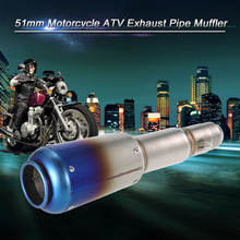 Глушитель выхлопной трубы для мотоцикла, скутера, 51 мм, из нержавеющей стали 2024 - купить недорого