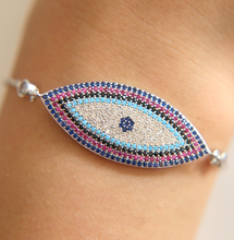 full cz paved turkish evil eye luxury bohemia boho fashion jewelry chain eye bracelet 2024 - buy cheap