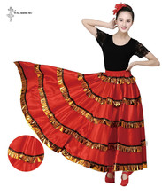 Belly Dance Costume Women Long Dance Skirt Spain Bullfighting Dance Bellydance Big Swing Skirt Performance Adult Gypsy Dancewear 2024 - buy cheap